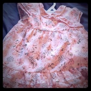 Peach flower dress with bloomers